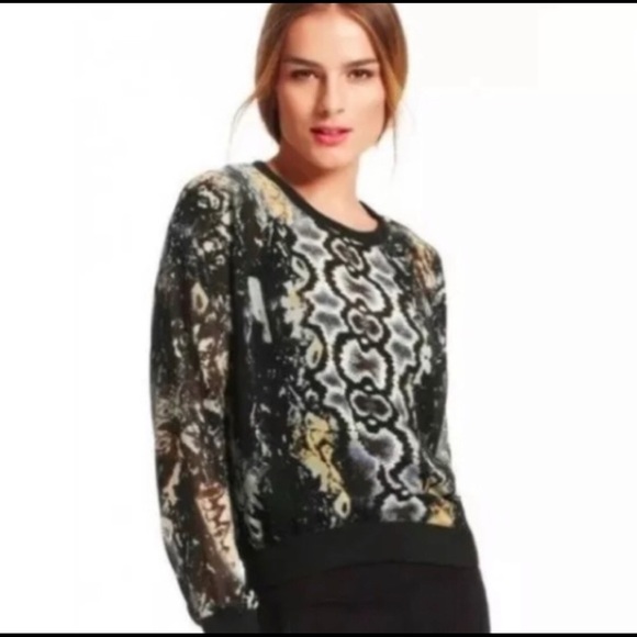 Cabi snakeskin sheer top - Picture 2 of 4